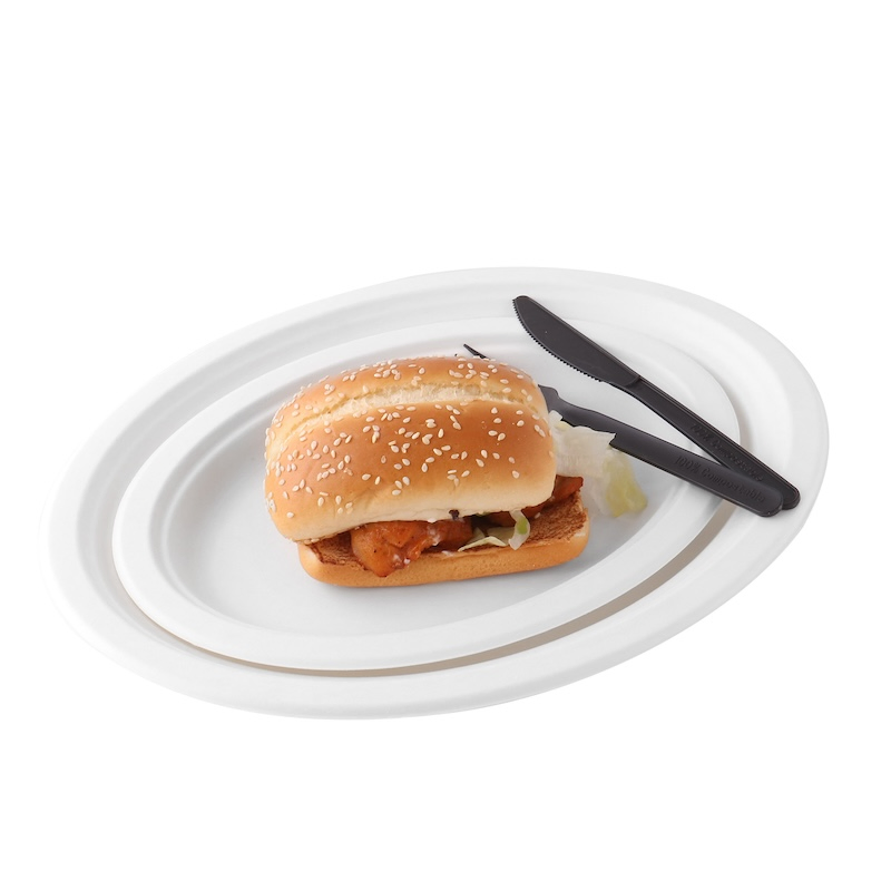 Биоразлагаемые тарелки из багассы для еды