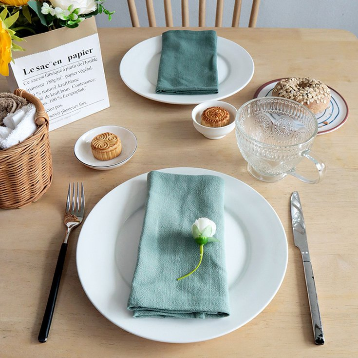 Multicolor Cotton Linen Tea Towel Wedding Decoration Cheap Kitchen Napkins Towel