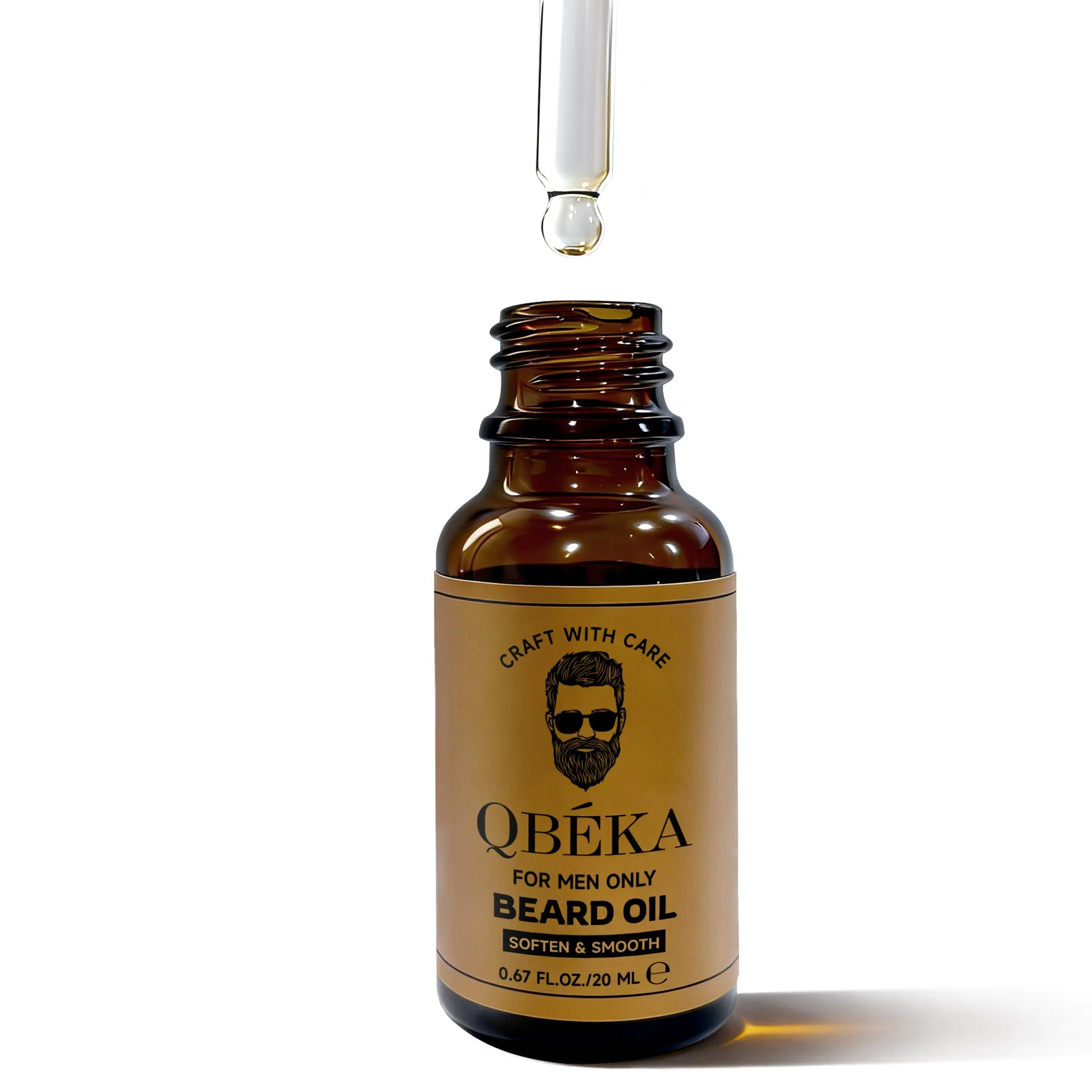 Premium Qbeka Beard Oil for Men Organic Natural Beard Softener & Conditioner Promotes Healthy Growth