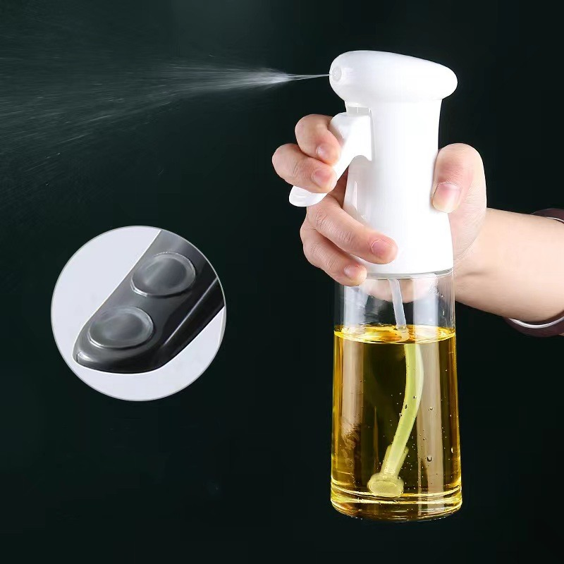 220ml Glass Oil Bottle with White Sprayer Head