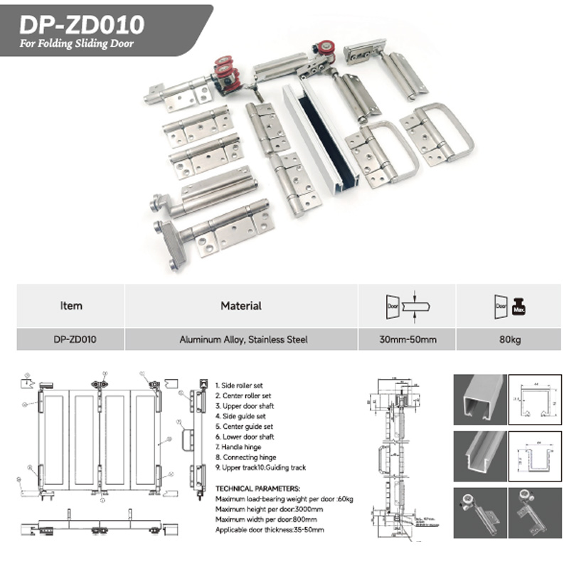 Folding Door Sliding Door Wheel Fittings Hardware for Door Hardware System