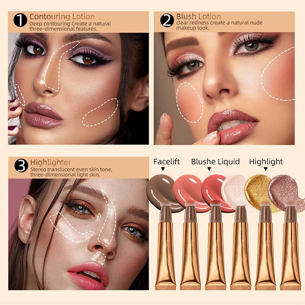 Многофункциональный хайлайтер-ручка для контуринга с аппликатором