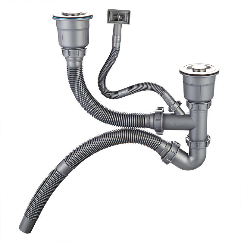 Кухонный сливной сифон с решеткой