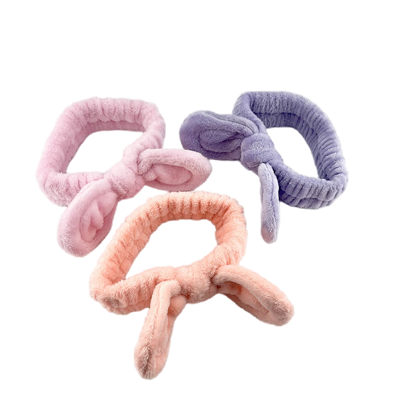 Soft Fleece Head Wraps Elastic SPA Bath Hairband for Shower Super Stretchy for Skincare Makeup