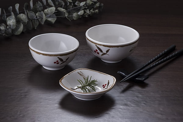 Melamine Autumn Series Rice Bowl Korean Food Serving Bowl