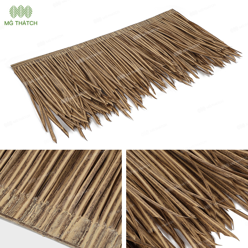 Fire Retardant Artificial Synthetic Thatch Roof Simulated Plastic PE Thatch Tiles Made in China