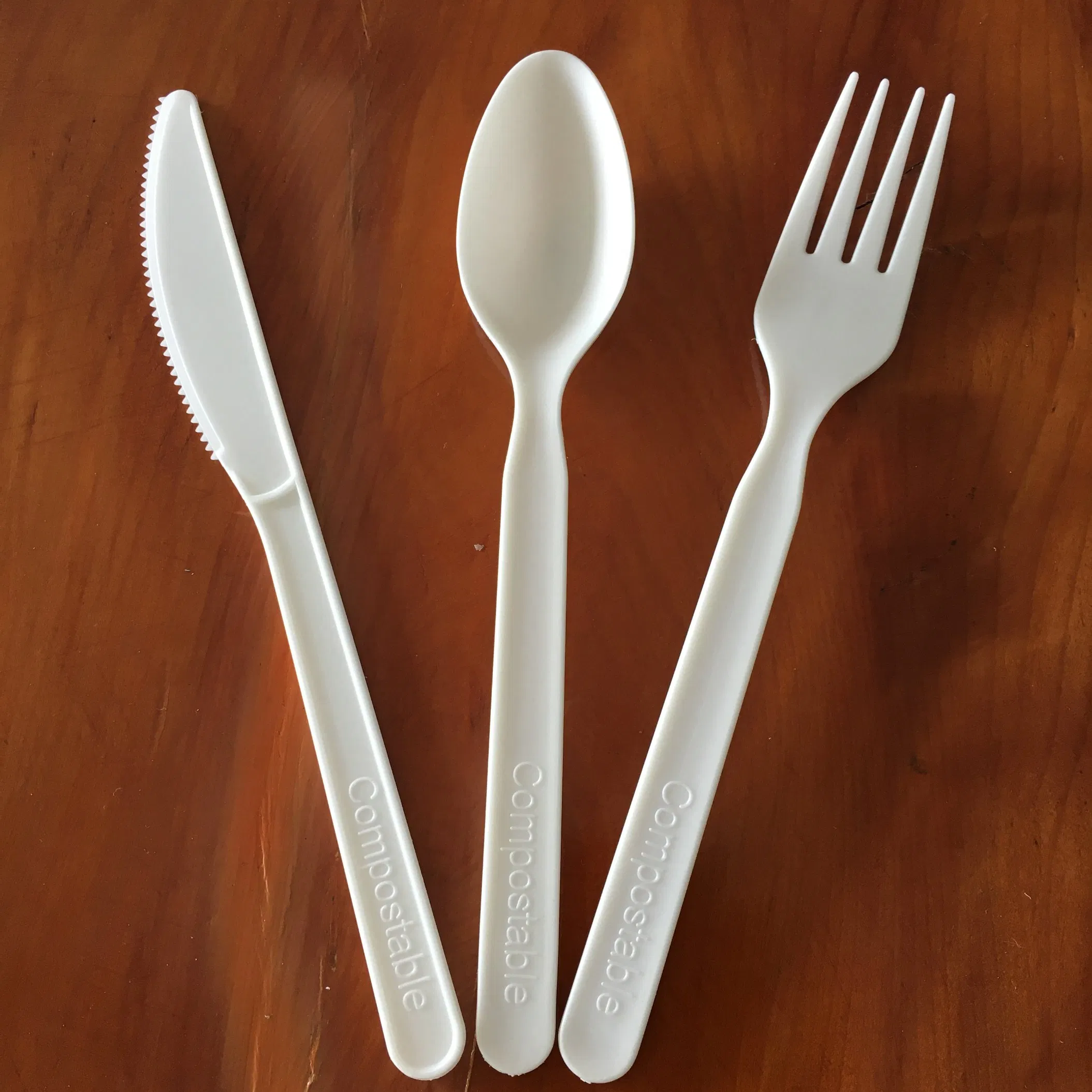 Portable Compostable Cutlery 100% Biodegradable Disposable Cutlery PLA Knife Spoon Fork