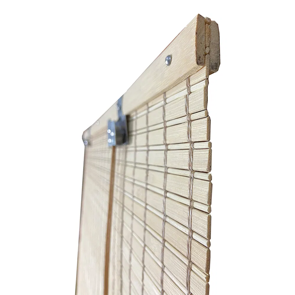 Classic Style Cream Natural Flat Bamboo Blind