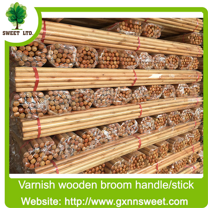 Painting Broom Handle for Cleaning Tools Wooden Mop Stick