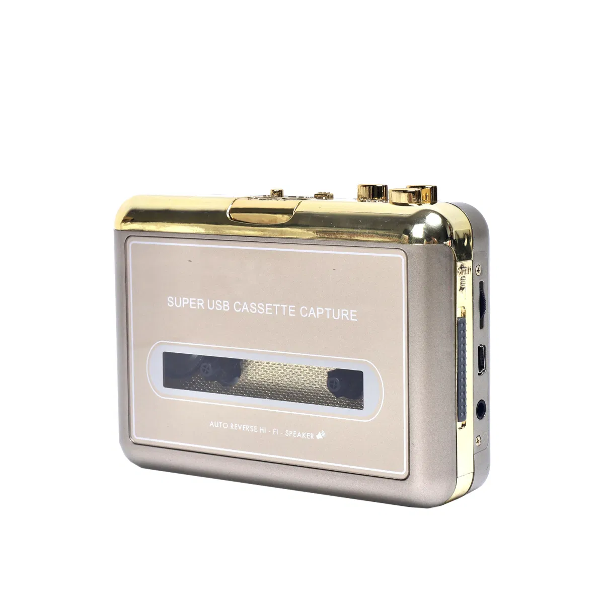 Портативный кассетный плеер Ton008 Gold с USB и MP3