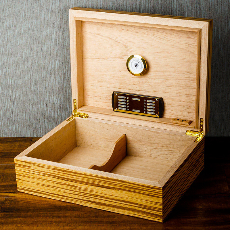 12PCS Chabili Solid Wooden Cigar Humidor with Compartments