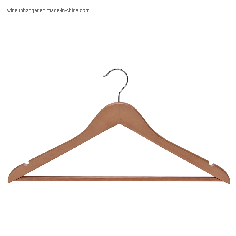 BSCI Certificated High Quality Multifuctional Natural Wooden Hangers for Clothes Shop