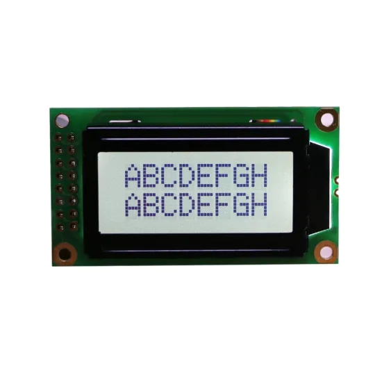 Monochrome Green Yellow 0802 Character LCD Module with Splc780d Driver IC