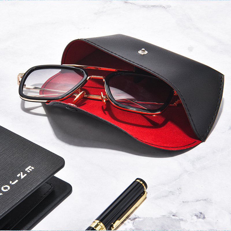 Cheap Wholesale High Quality Small Soft Leather Reading Glasses Bag