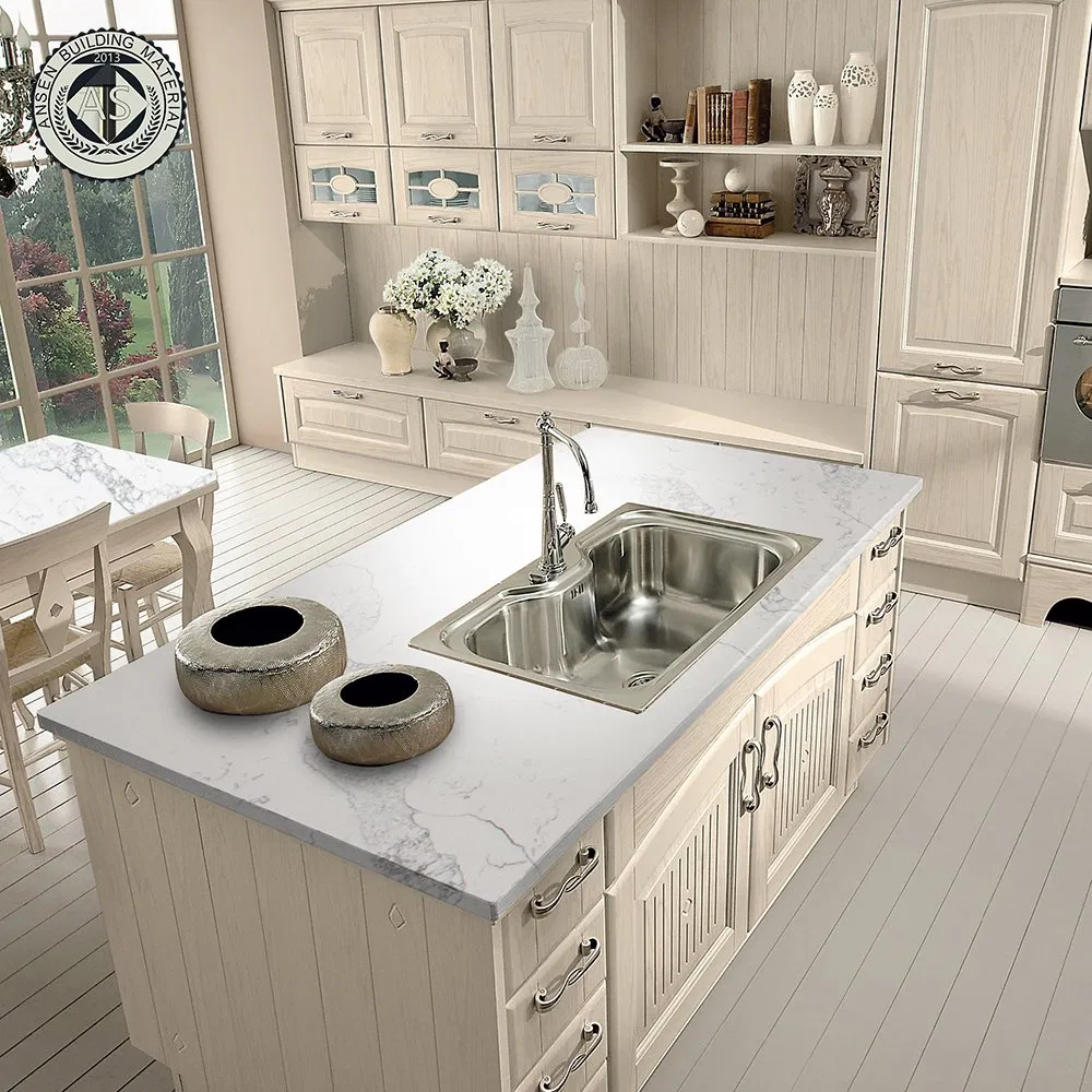 Factory Manufacture Customize White/Black/Grey/Marble/Quartz Stone Kitchen Bathroom Eased/Laminate Bar Vanity Island Table Work Countertops