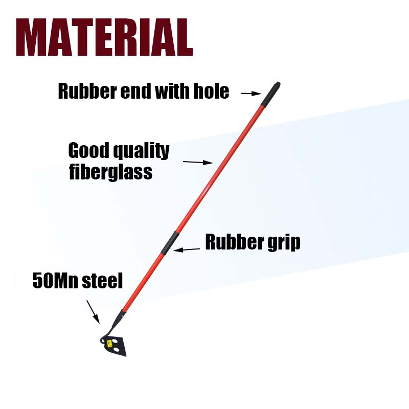 Long Fiberglass Handle Garden Farming Trenching Carbon Steel Lawn Digging Tool Hoe