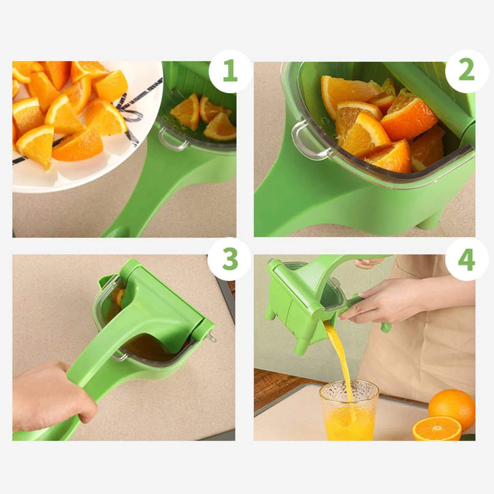 Portable Manual Hand Press Juicer for Fruit and Vegetable