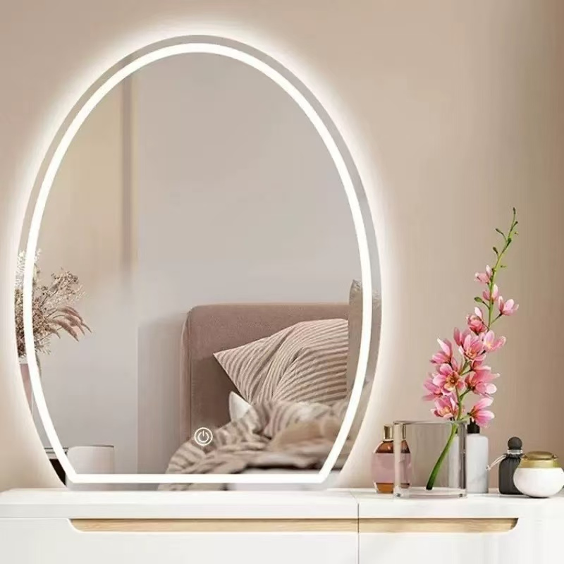 Oval Defogging Glass Modelling Mirror Smart LED Bathroom Mirror with Light.
