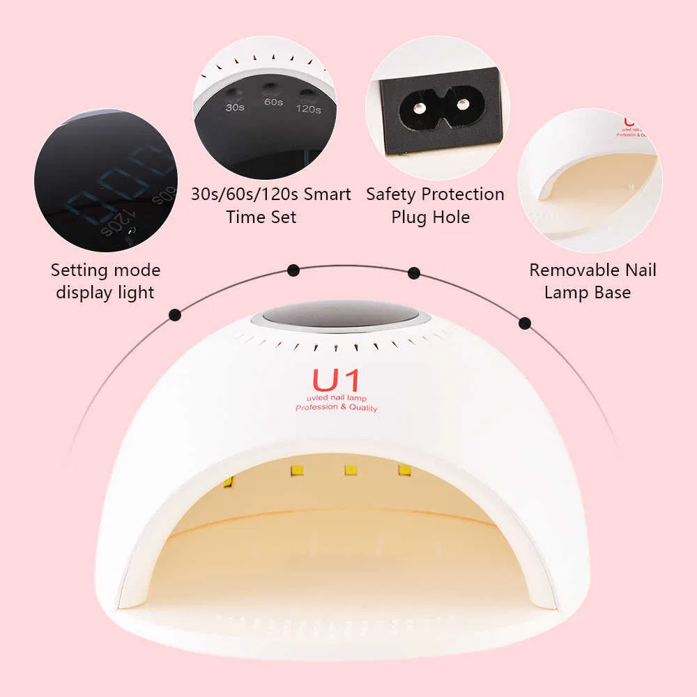 Uvled Nail Lamp Profession LED Nail Polish Dryer 84W Polishing Curing Lamp