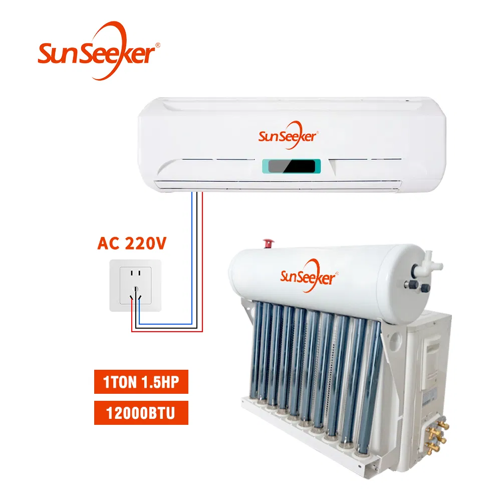Wholesale DC 12000BTU 1ton 1.5HP Vacuum Tube Hybrid Solar Air Conditioner for Household Use