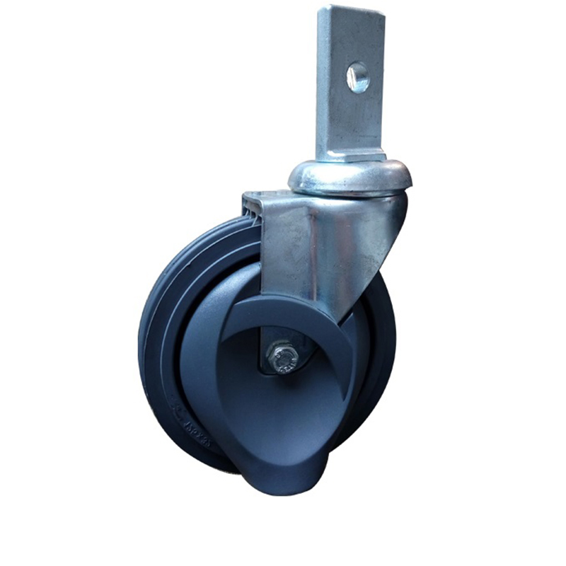 Flat Stem 4-Disc Shopping Cart Elevator Caster Wheel