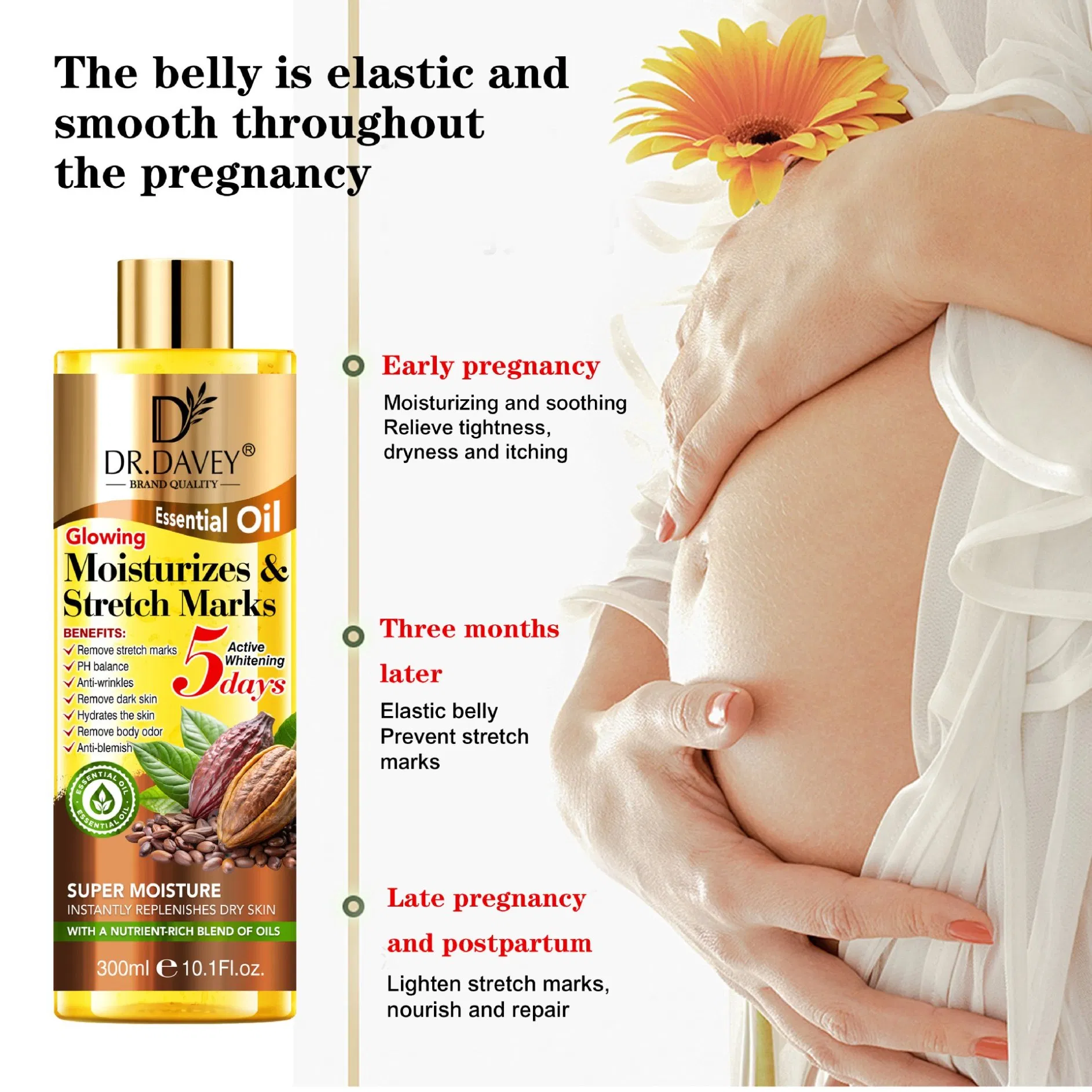 Roushun Cocoa Butter Skin Care Oil