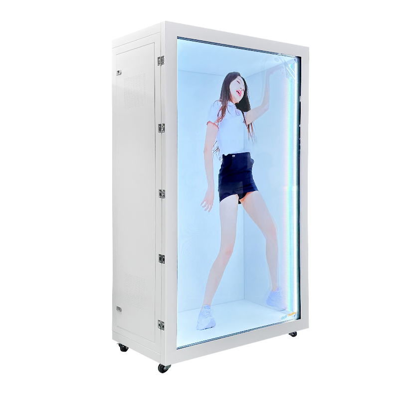 Transparent LCD Touch Screen Showcase with High Definition Display