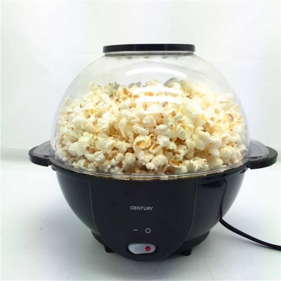 Electric Hot Air Popcorn Maker Low Fat and No Oil Household Plastic Popcorn Maker with Measuring Cup and Top Lid