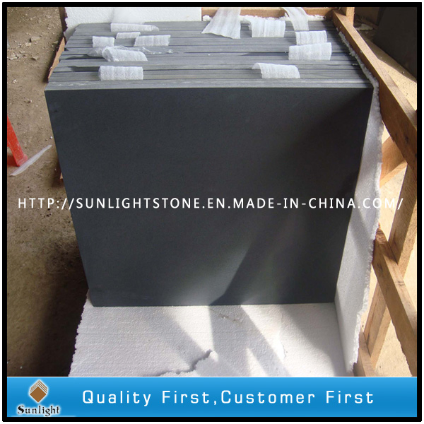 Hainan Dark Basalt Tiles, Honed Grey Basalt, Black Basalt