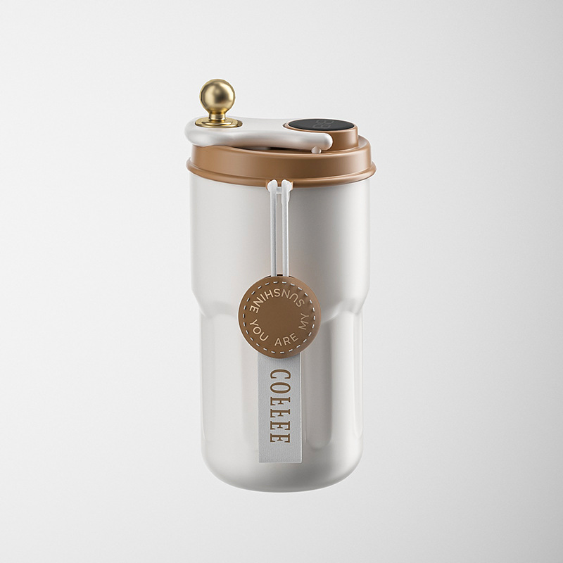 Eco-Friendly 316 Stainless Steel Water Bottle with Tea Infuser Direct Insulation Classic Coated Straight Shape for Camping