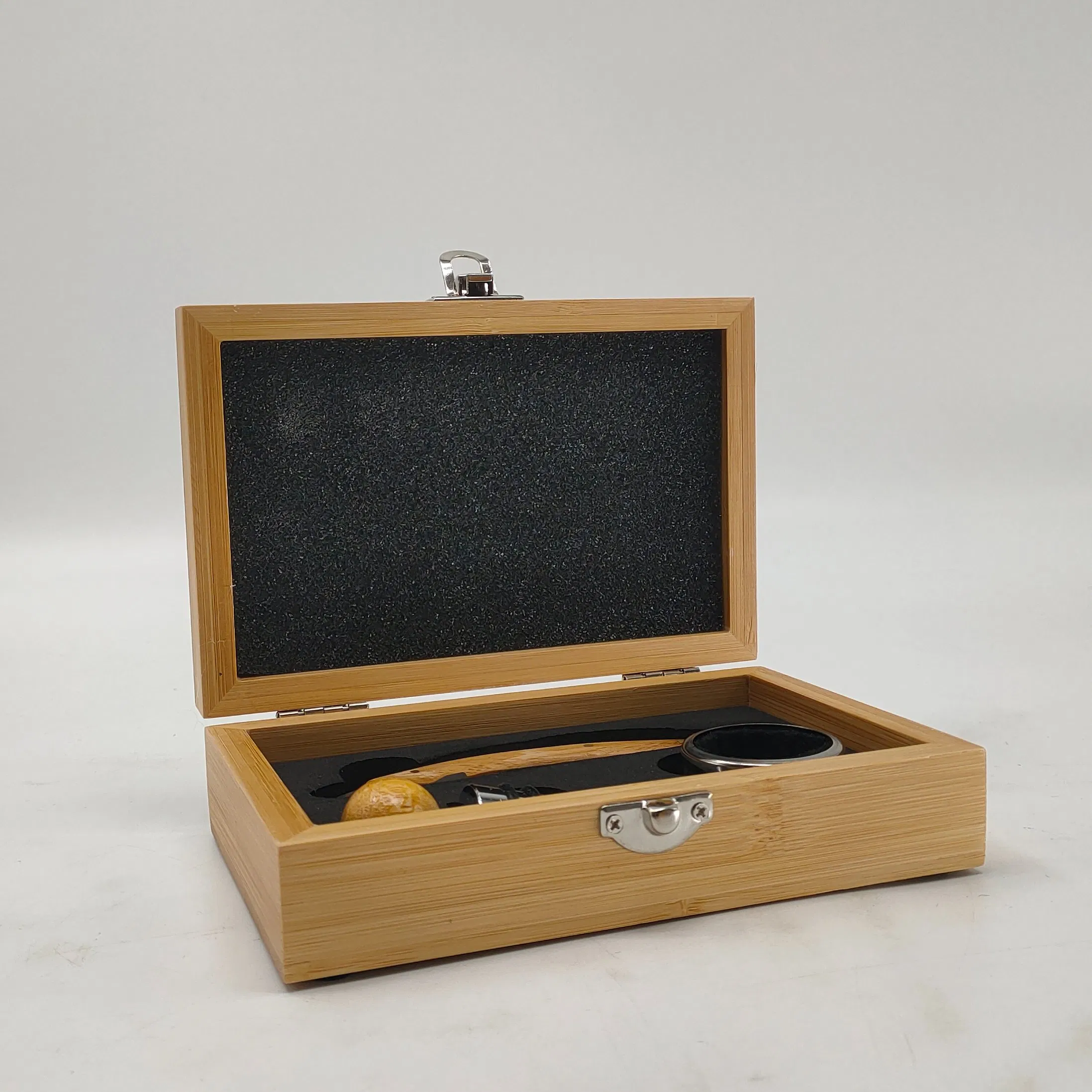 Bamboo Gift Set of 3PCS Wine Opener Tool Set Wine Accessories Kit