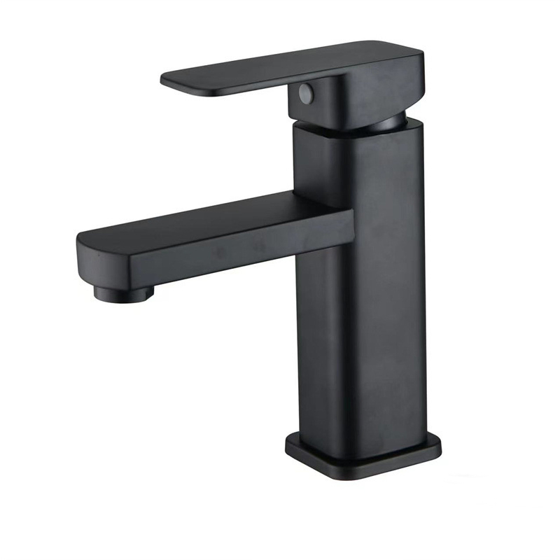 Factory Faucet Head Waterfall Bathroom Sink Matte Black Deck Mount Single Hole Faucet