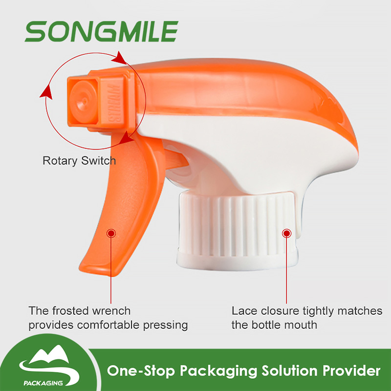 High Quality Household Cleaning 28 /400 410 415 PP Plastic Spray Pump Matte Black Foam Trigger Sprayer