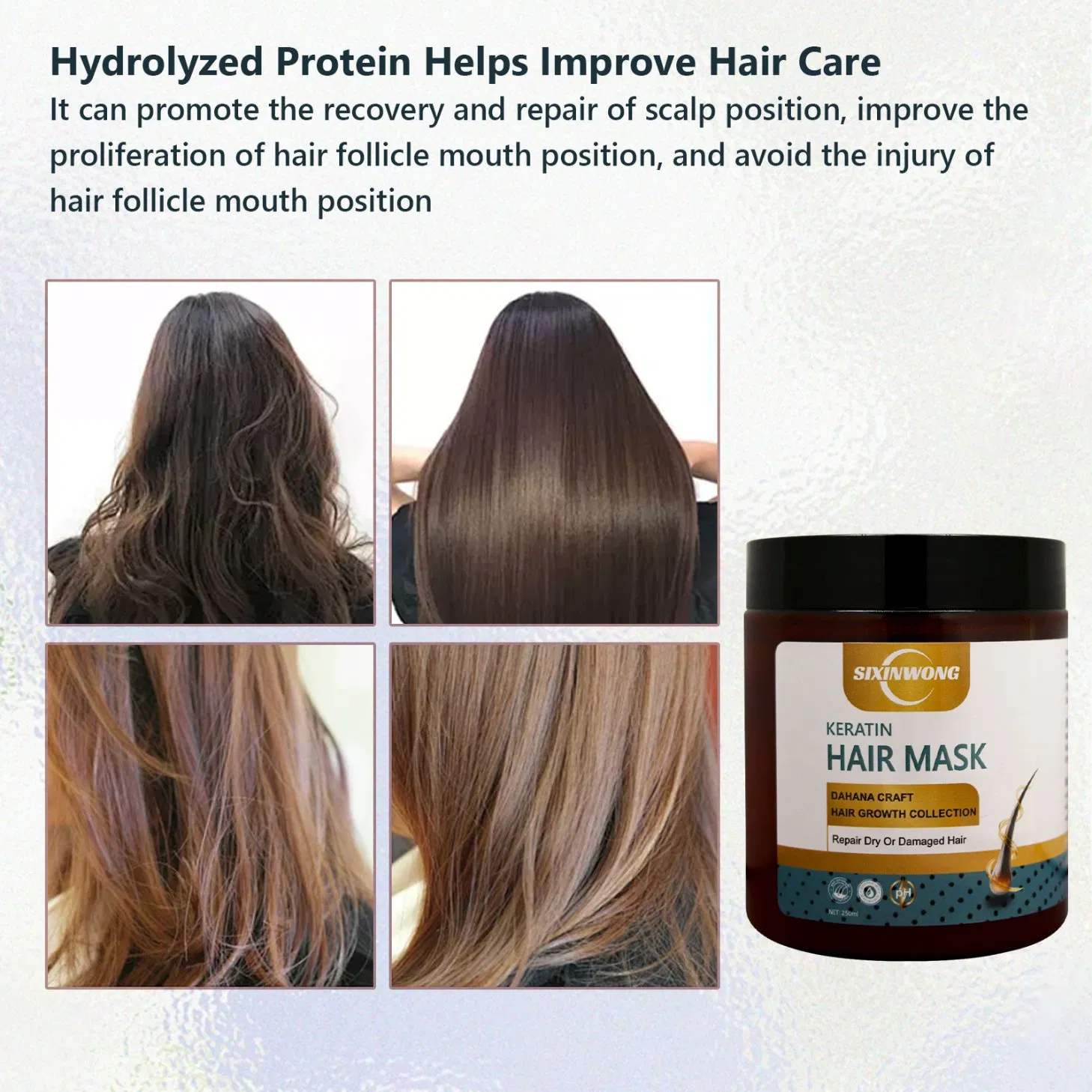 Beauty Cosmetics Keratin Hair Mask Hydration & Deep Repair Hair Treatment Mask
