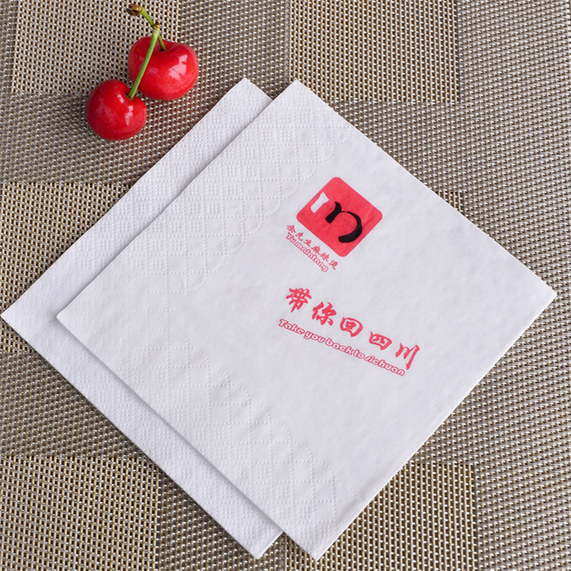 Premium Custom Printed White Paper Napkins for Restaurant and Hotel Dining