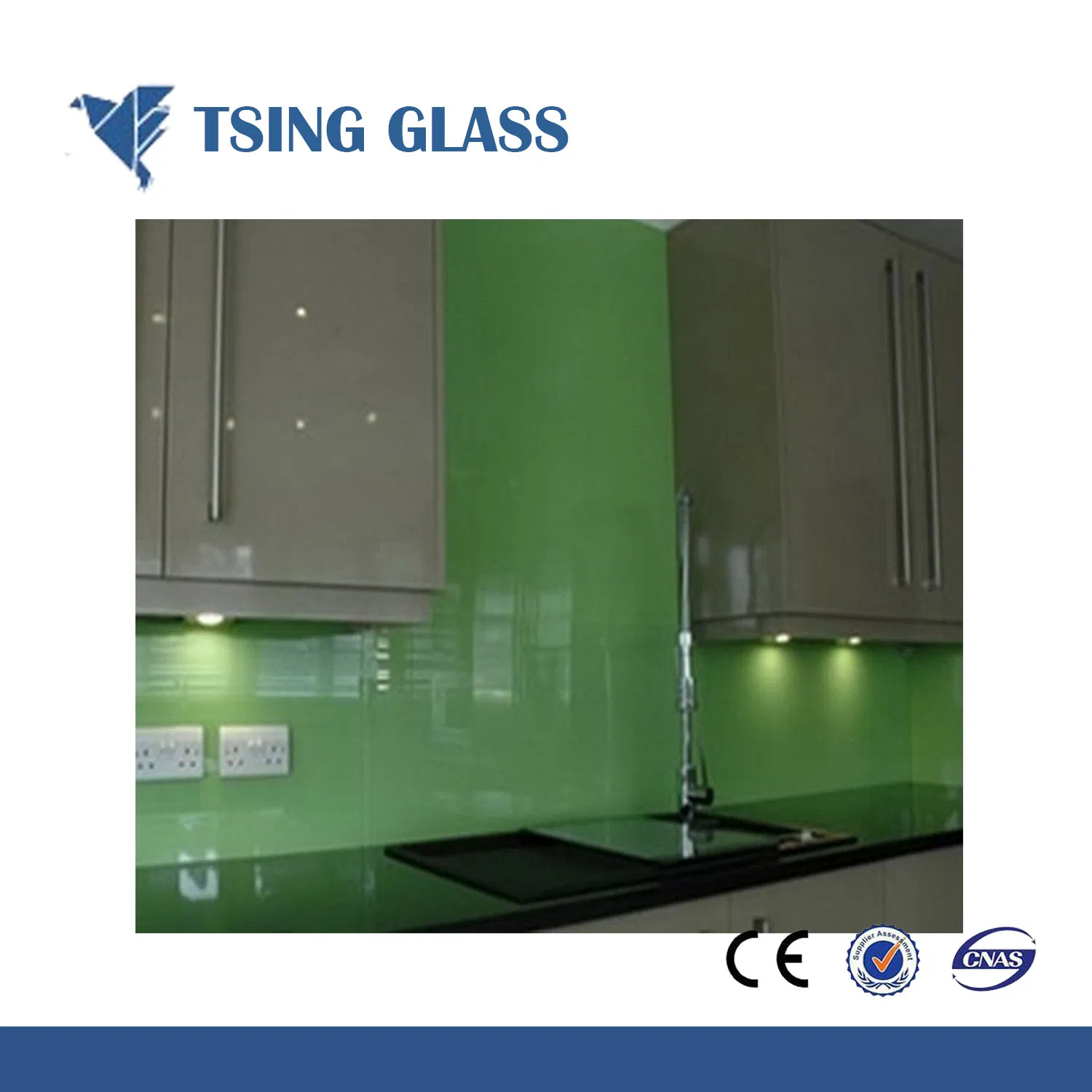 3-8mm Lacquered Glass/Back Colored Glass / Painted Glass for Building/Decoration/Door/Splashback Panel