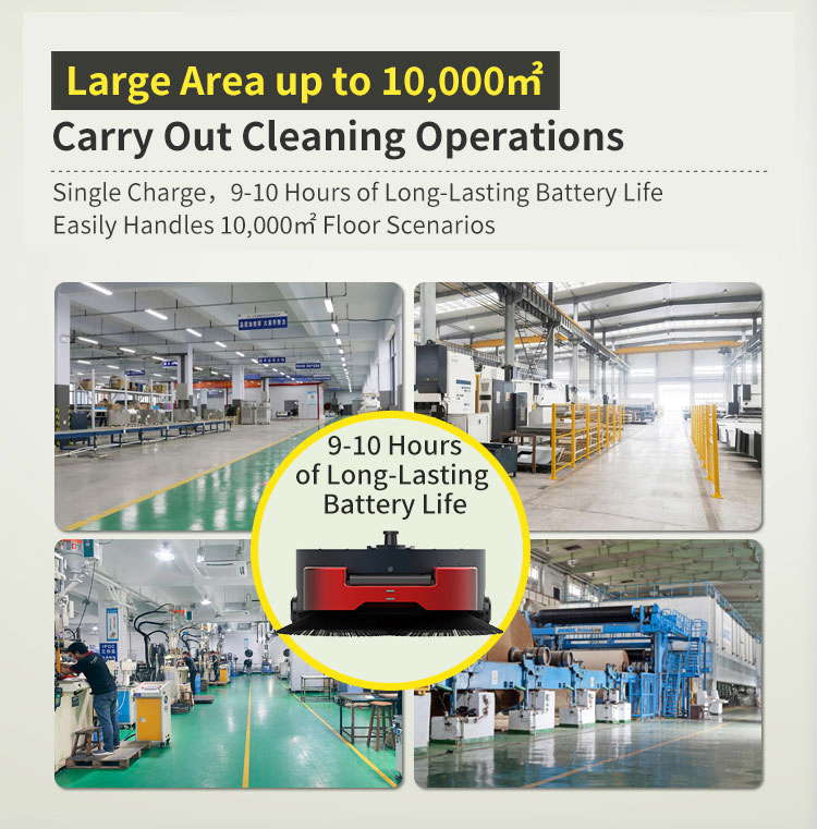 Smart Cleaning Robot with 890mm Width and Auto Charging