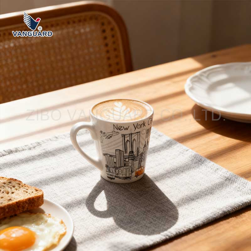 Керамическая кружка с печатью на заказ, 305 мл