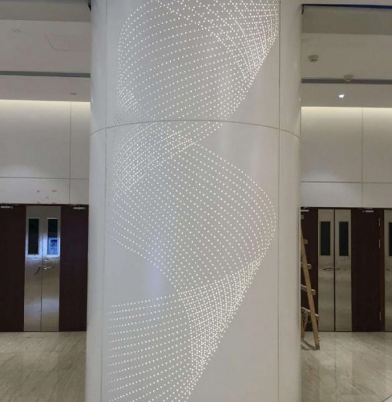 Aluminium Curtain Wall Profile Cylindrical Shape for Indoor Mall