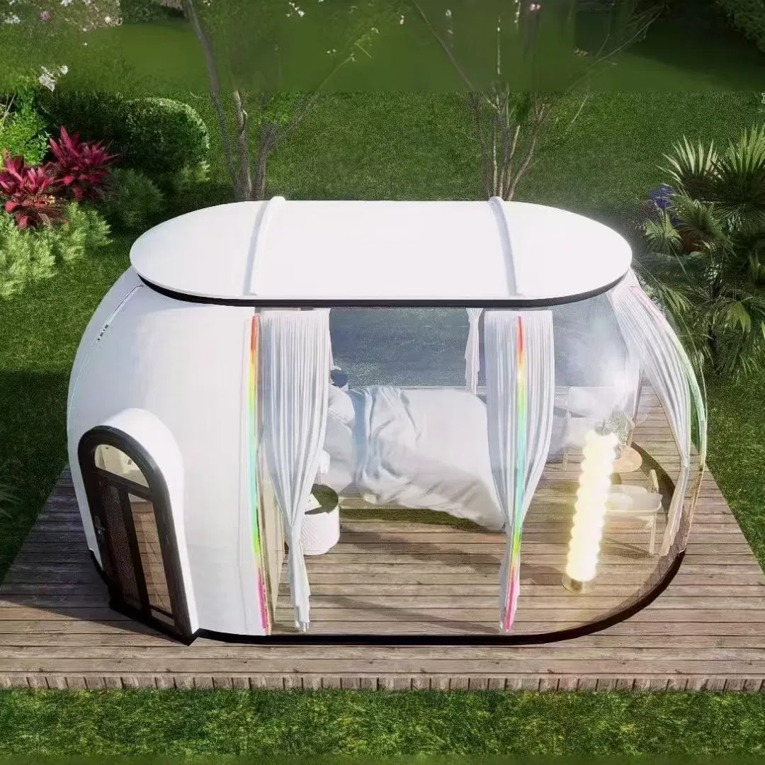in Stocks 3.6m Luxury Camping Dome Geodesic Transparent TPU House Igloo Tent