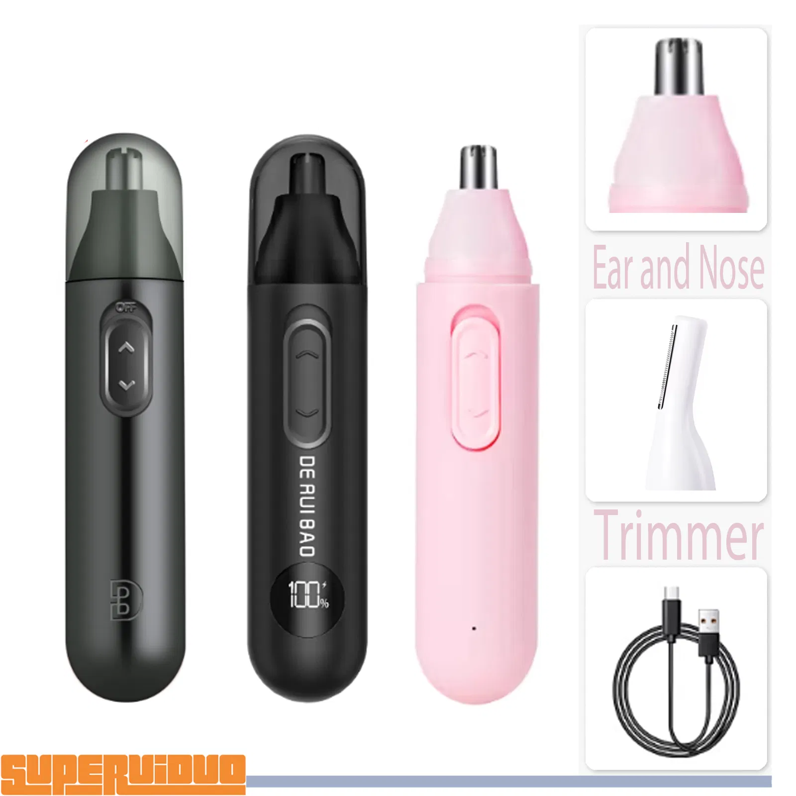High Torque Quiet Drive Personal Shaver Nose Hair Trimmer
