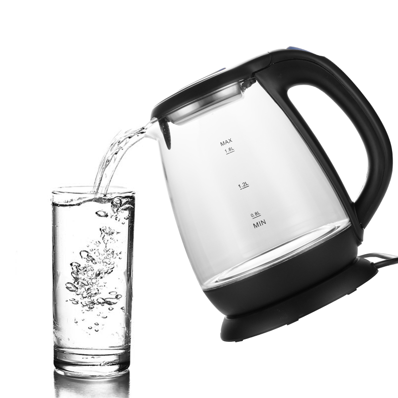 Home Appliance Water Fast Boil Cordless Glass Material1.8L Electric Kettle Cute Glass Tea Kettle