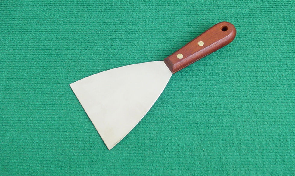 High Quality Rubber Plastic Handle Flexible Carbon Steel Plastering Putty Knife