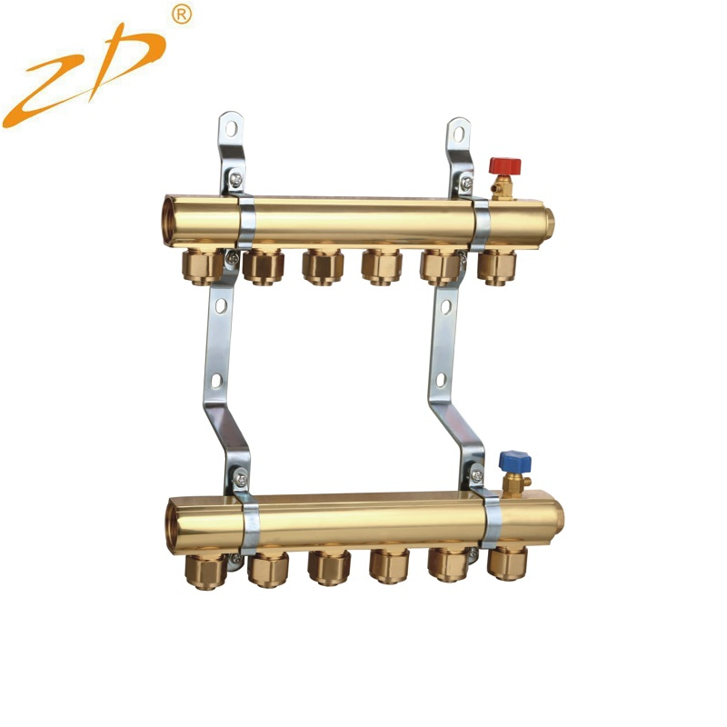 Professional Manufacturer of 2-10 Way 1" Brass Manifold for Underfloor Heating