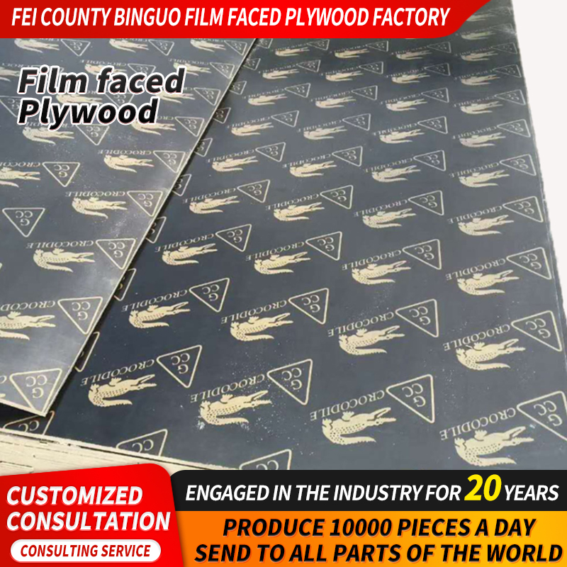 Shandong 18mm One Time Hot Pressing Film Faced Plywood Manufacture Construction Hardwood Plywood