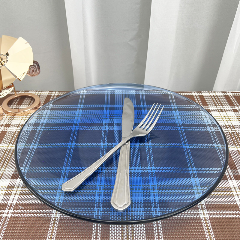 Wholesale Cobalt Blue Glass Dishes Glass Dinnerware Set Heat Resistant Glassware