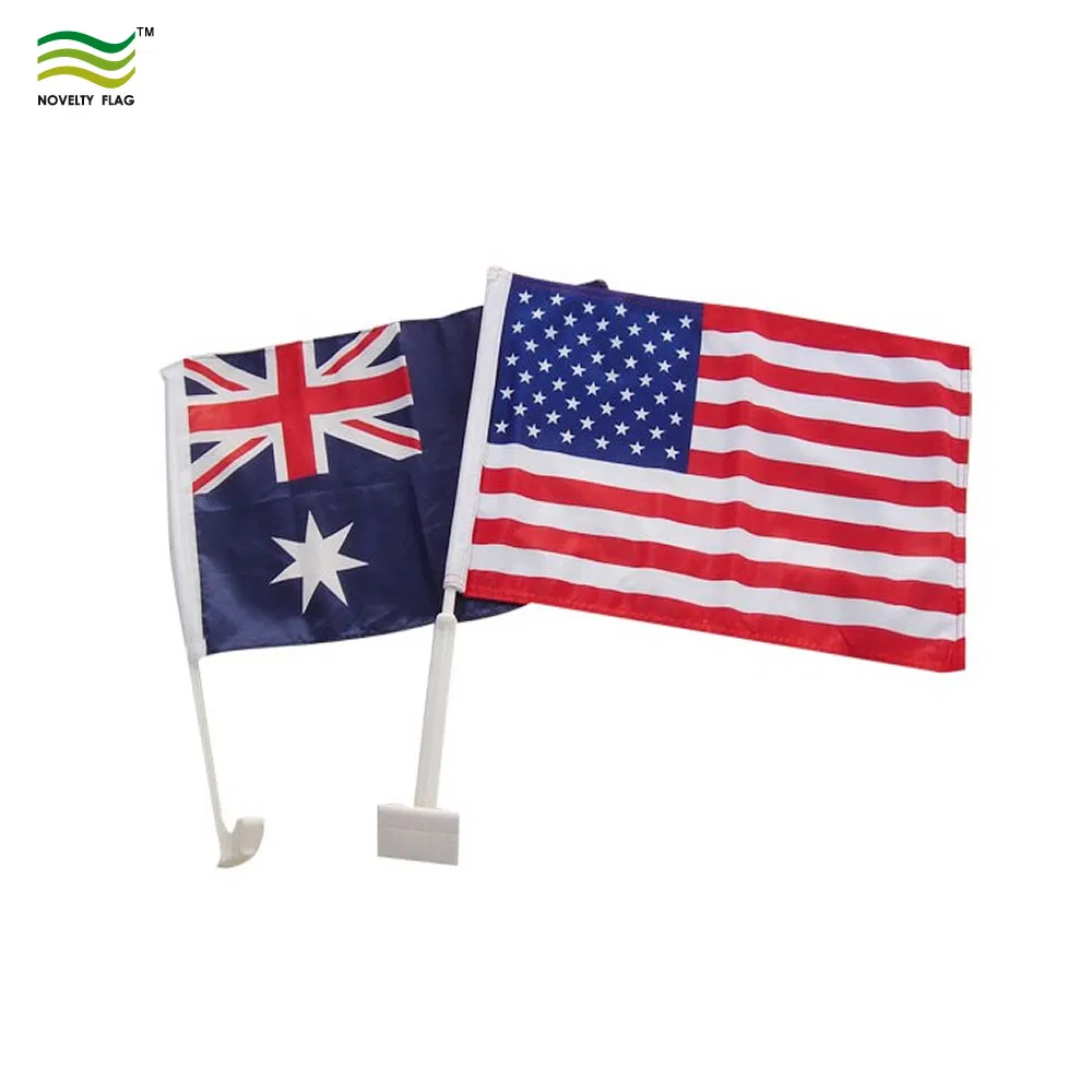 Custom Car Widnow Flag with Plastic Flagpole (NF08F06013)