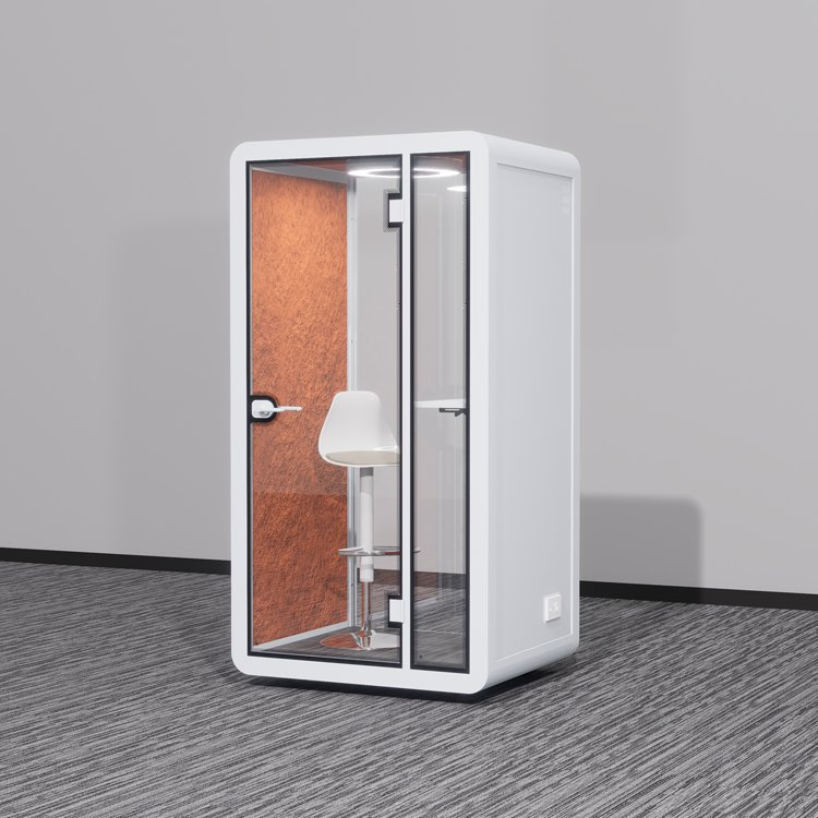 One Person Private Soundproof Booth for Open Office Coworking Space