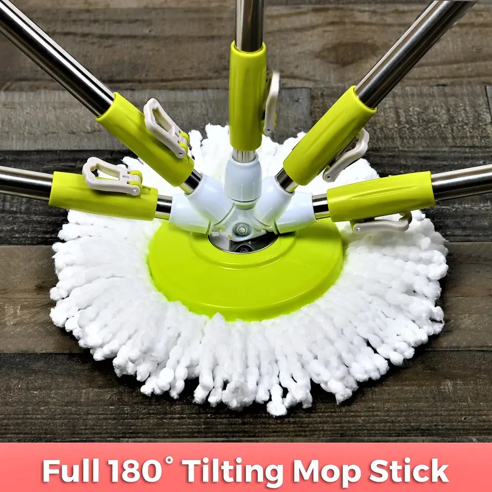 Ultra-Effective Flat Detachable Spinning Mop for Effortless Cleaning