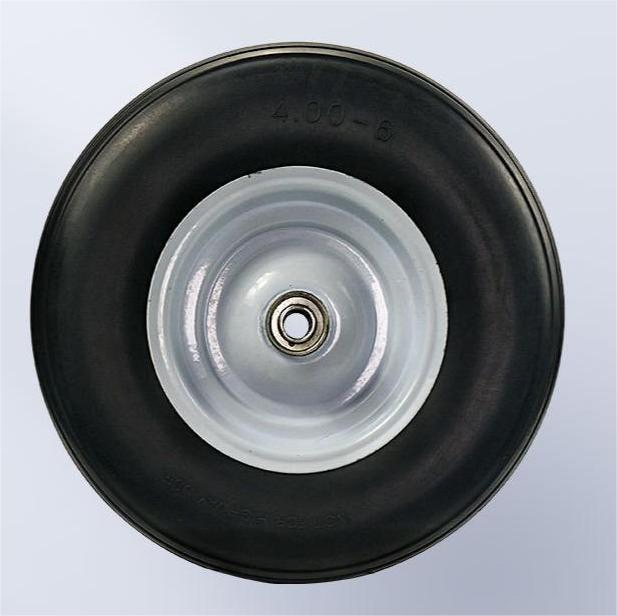 10 in. Flat Free Tire with Polyurethane Hub for Wheelbarrows, Carts and Hand Trucks
